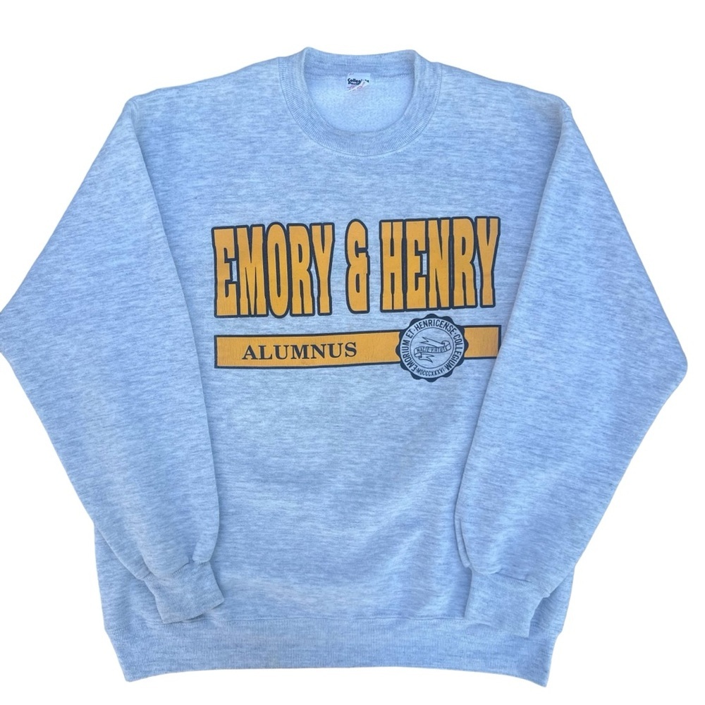 Vintage 80s - Collegiate Pacific - Emory & Henry College Crewneck Sweatshirt XL